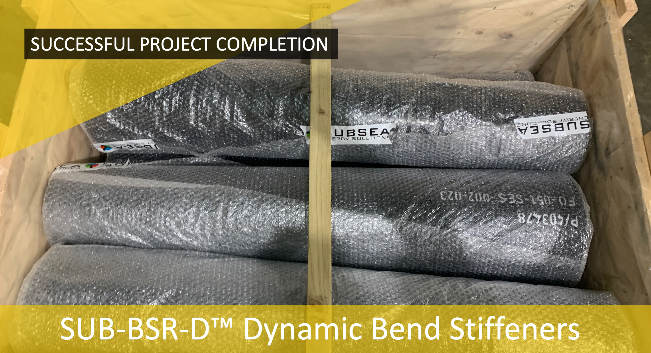 SES complete SUB-S-BSR™ Static Bend Stiffener project for an important and prestigious client